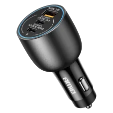 Nabíječka do auta 2x USB-C + USB-A 100W 12/24V