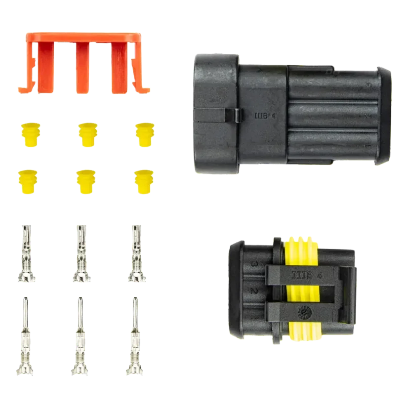 Konektor voděodolný univerzální 3pin - pár