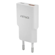 Síťová nabíječka 230V USB-C + USB-A 20W
