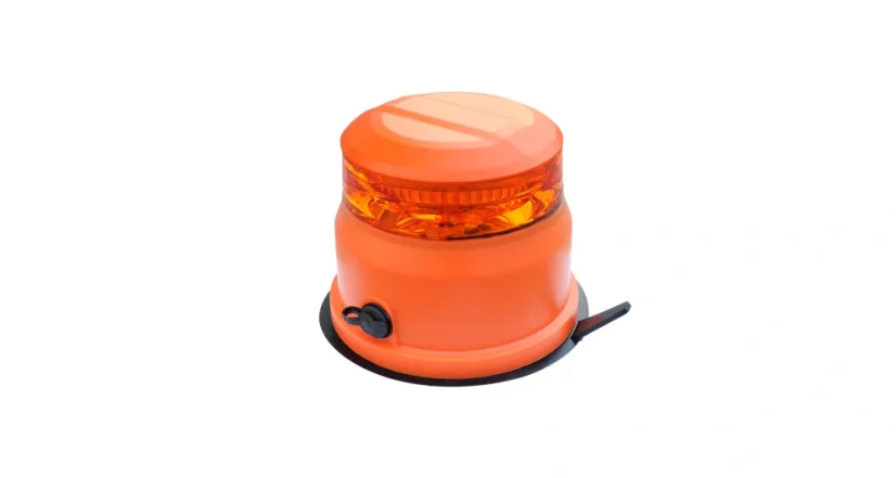LED maják akumulátorový s dálkovým ovládáním magnetický - oranžový