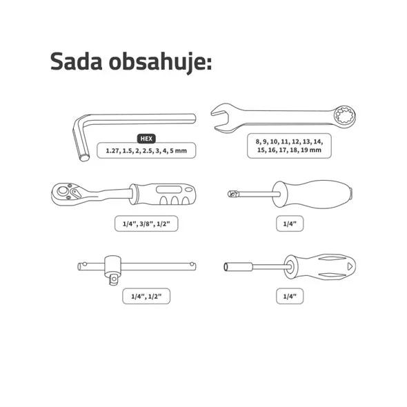 Gola sada GETI v kufříku 216 ks