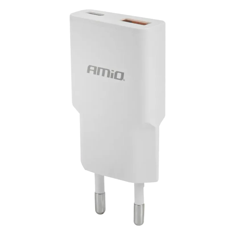 Síťová nabíječka 230V USB-C + USB-A 20W