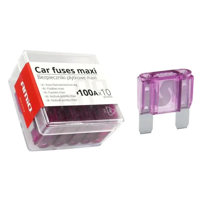 Autopojistky nožové MAXI 100A - sada 10ks