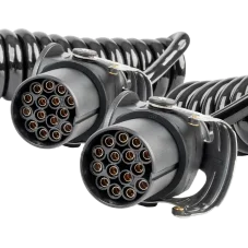 Spirálový kabel TIR 24V 2× 15PIN - 5m, detail konektoru