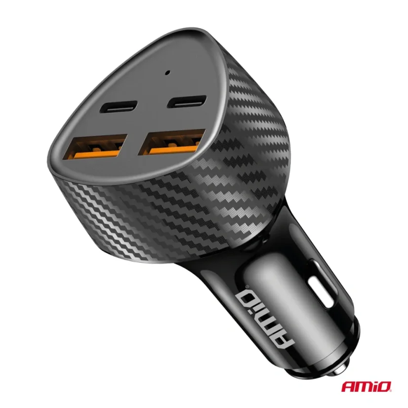 Nabíječka do auta 2x USB-A + 2x USB-C 50W 12/24V