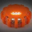 Magnetický výstražný puk AMIO 12+3 LED - oranžový