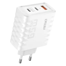 Síťová nabíječka 2x USB-C + USB-A 65W