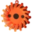 Magnetické výstražné puky 16 LED nabíjecí oranžové - zadní strana s magnetem