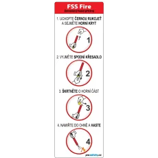 Samolepka s návodem k FSS Fire