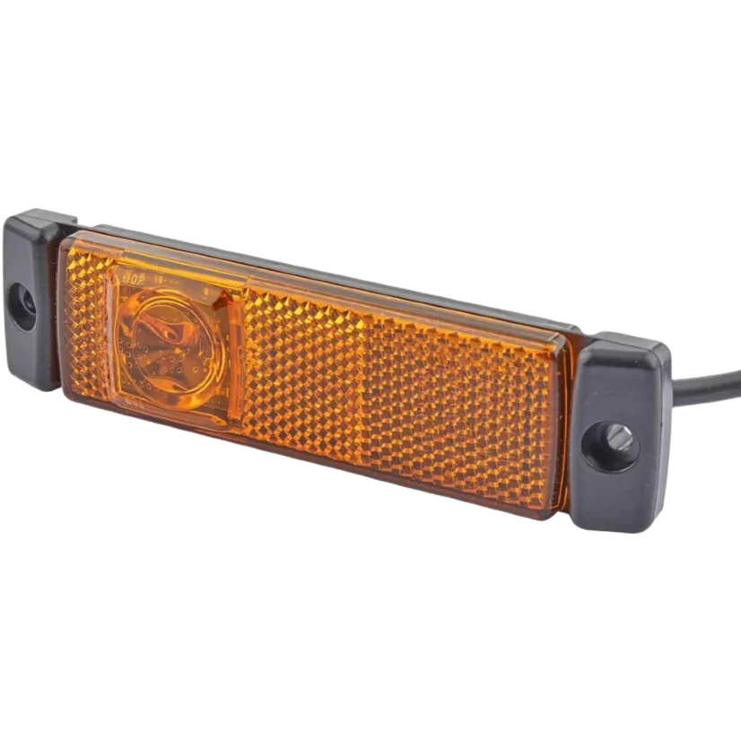 LED obrysové světlo boční Proplast oranžové s odrazkou bokem