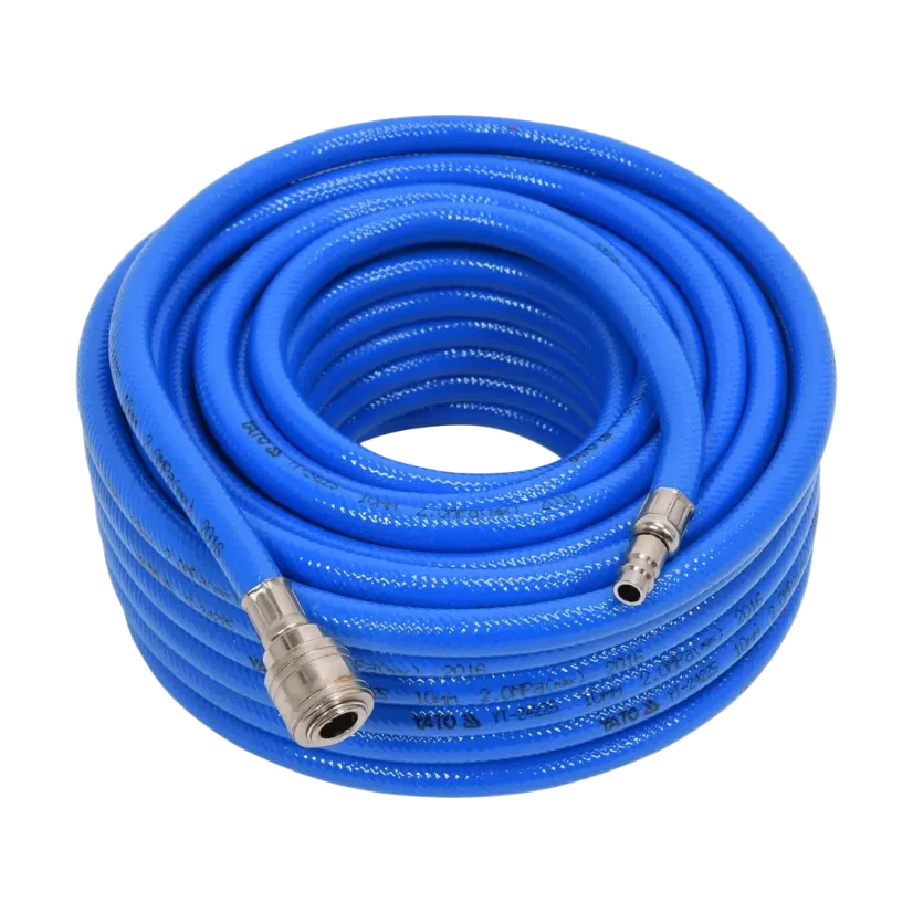 Vzduchová hadice PVC 10mm 20bar + rychlospojky - 20m