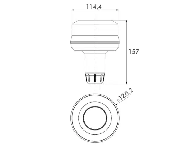 LED maják Proplast PRO-POWER-FLASH II bajonet pružný