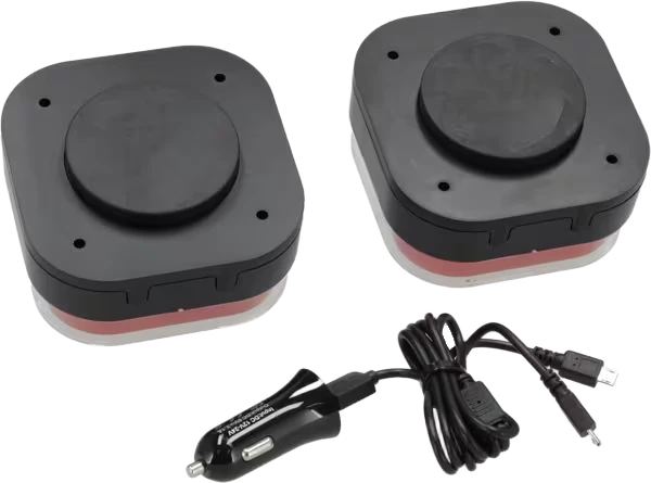 Bezdrátová zadní LED světla 12/24 V s magnetickým držákem, v kufříku