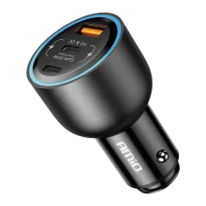Nabíječka do auta 2x USB-C + USB-A 95W 12/24V