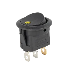 Kolébkový kulatý spínač 12V 20A - oranžová LED