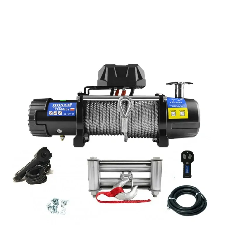 Naviják elektrický BST 13500 lbs 12V ocelové lano