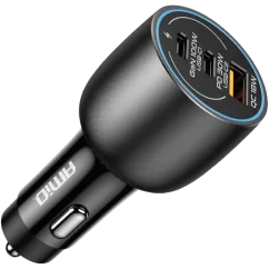 Nabíječka do auta 2x USB-C + USB-A 100W 12/24V