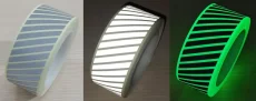 Reflexní fotoluminiscenční nažehlovací páska vzor šrafování 50 mm