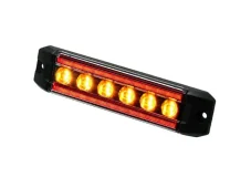 LED obrysové světlo zadní se stroboskopem Proplast PRO-MINI-RAIL 6 červené / oranžové