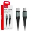 USB kabel USB-C / USB-C 60W 100cm opletený