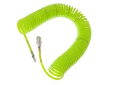 Spirálová hadice na vzduch PU 5,5mm 20bar + rychlospojky - 10m