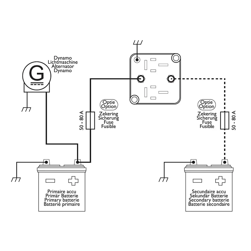 Inteligentní oddělovací relé pro dvě autobaterie 12V / 140A