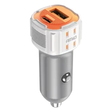 Nabíječka do auta 12/24V USB-A + USB-C 38W - bílá