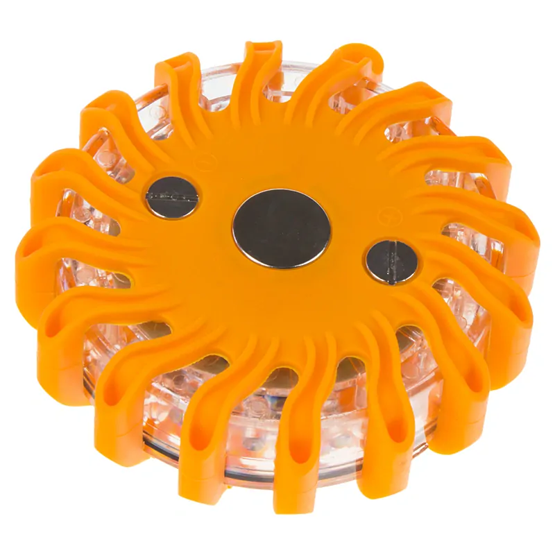 Magnetický výstražný puk 16 LED nabíjecí oranžový