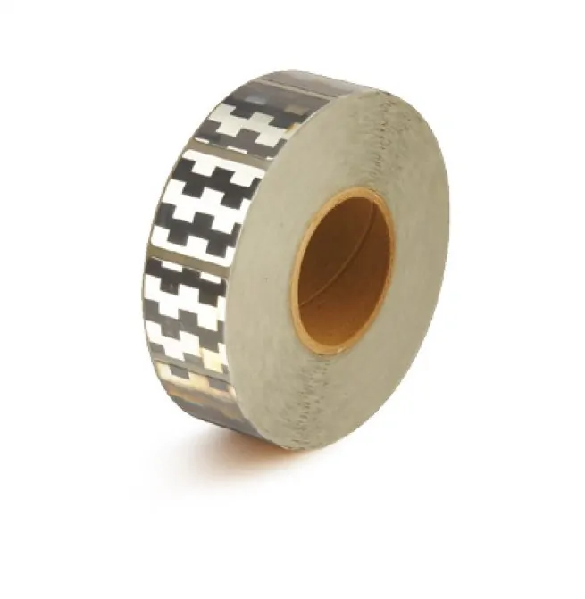 Reflexní samolepící páska - čtverce na plachty - bílá - metráž