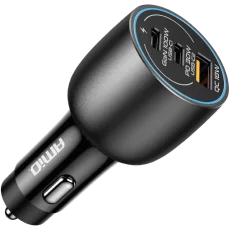 Nabíječka do auta 2x USB-C + USB-A 100W 12/24V
