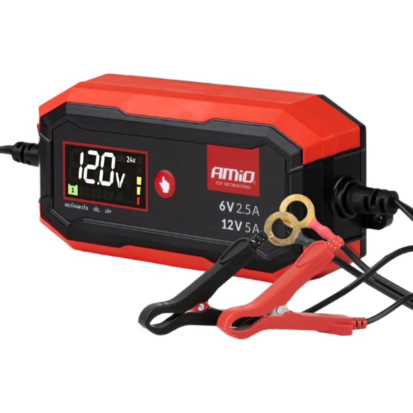 Inteligentní nabíječka autobaterií AGM GEL STD LiFePO₄ - 6V (2,5A) / 12V (5A)