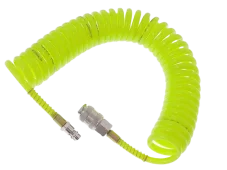 Spirálová hadice na vzduch PU 5,5mm 20bar + rychlospojky - 5m