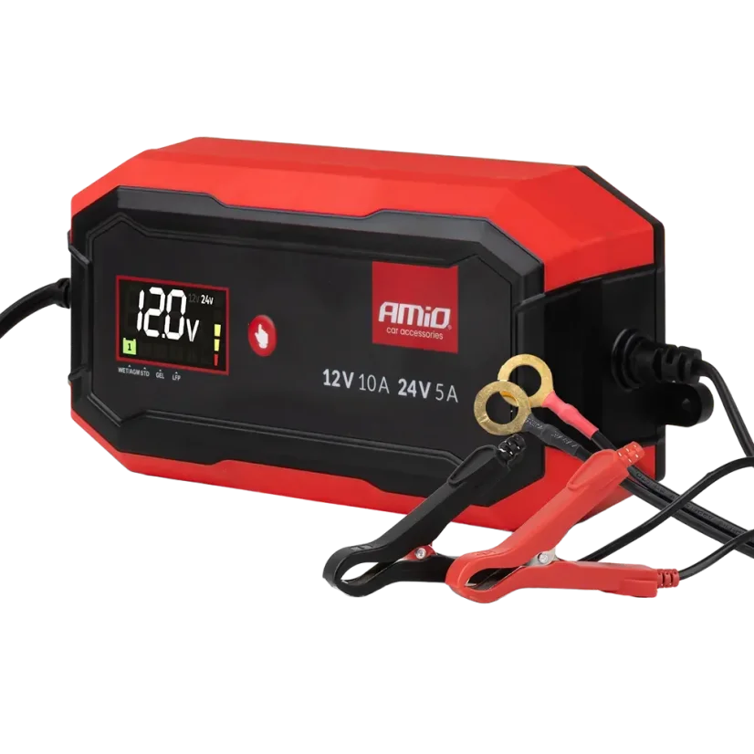 Nabíječka autobaterií digitální 12V (10A) / 24V (5A)