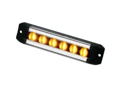 LED obrysové světlo přední se stroboskopem Proplast PRO-MINI-RAIL 6 bílé / oranžové