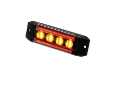 LED obrysové světlo zadní se stroboskopem Proplast PRO-MICRO-RAIL 4 červené / oranžové