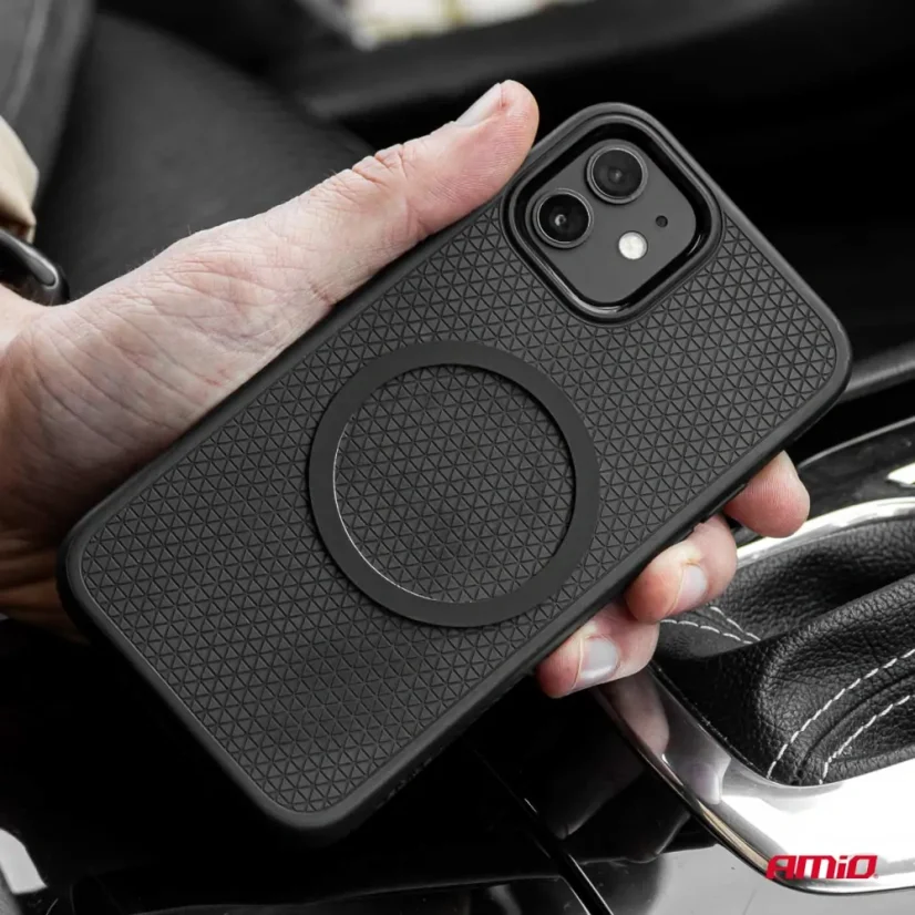 Magnetický držák telefonu s indukčním Qi dobíjením - se samolepícím držákem