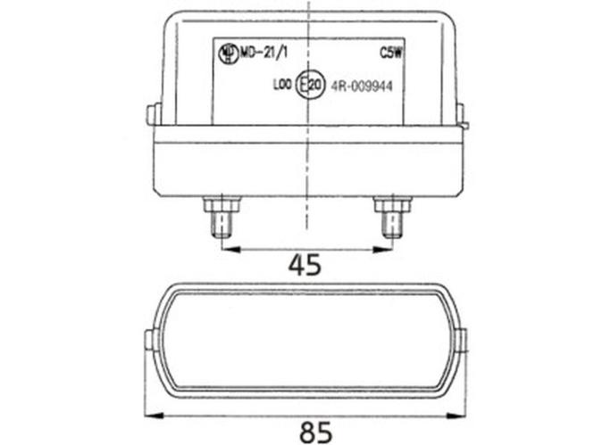 Osvětlení RZ Proplast 166, 12V