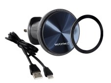 Magnetický držák telefonu do mřížky ventilace s indukčním nabíjením - sada s USB-C kabelem a kroužkem