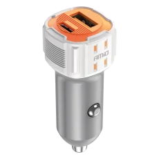 Nabíječka do auta 12/24V USB-A + USB-C 38W - bílá