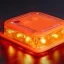 Inteligentní magnetický výstražný puk 16 LED nabíjecí oranžový, sada 6ks v dobíjecím kufříku