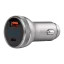 Nabíječka do auta s voltmetrem USB-C + USB-A 38W 12/24V