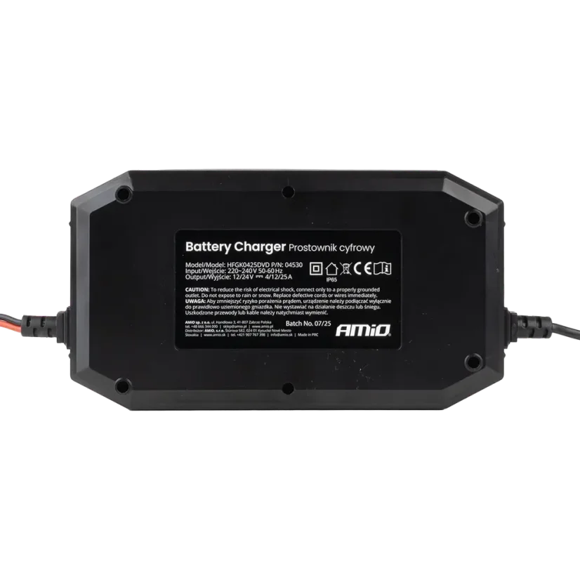Nabíječka autobaterií digitální 12V (25A) a 24V (12A) s funkcí Boost – pohled 3