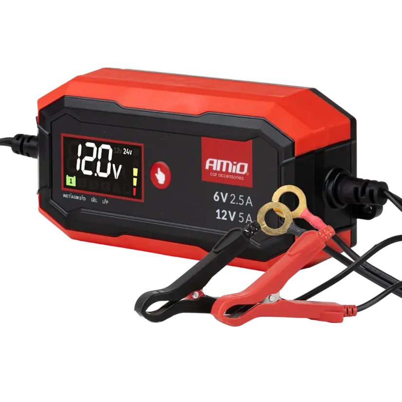 Inteligentní nabíječka autobaterií AGM GEL STD LiFePO₄ - 6V (2,5A) / 12V (5A)