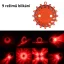 Magnetický výstražný puk 16 LED, nabíjecí červený