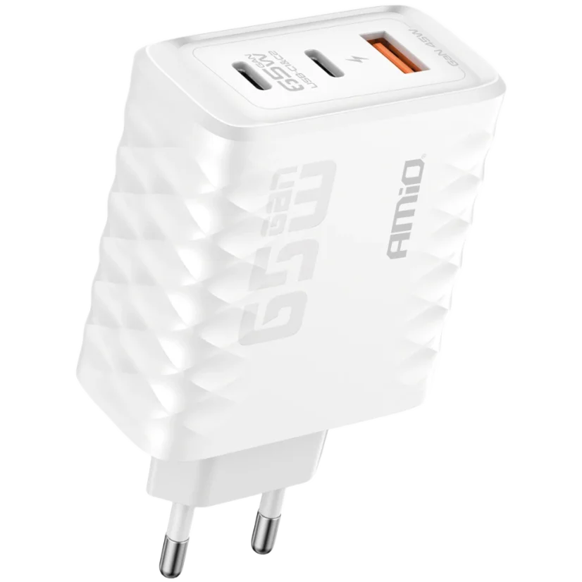 Síťová nabíječka 2x USB-C + USB-A 65W