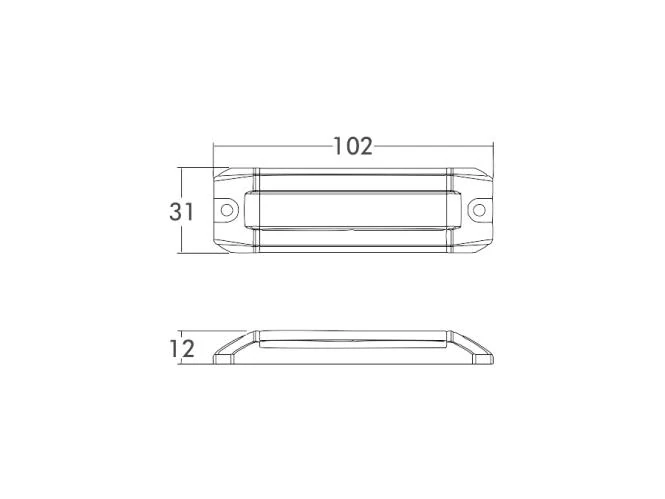 LED obrysové světlo přední se stroboskopem Proplast PRO-MICRO-RAIL 4 bílé / oranžové