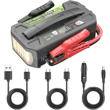 Lokithor J5000 PRO – startovací zdroj 12V 5000A s LiFePO₄ baterií a RFCT, bezpečný booster s ochranami