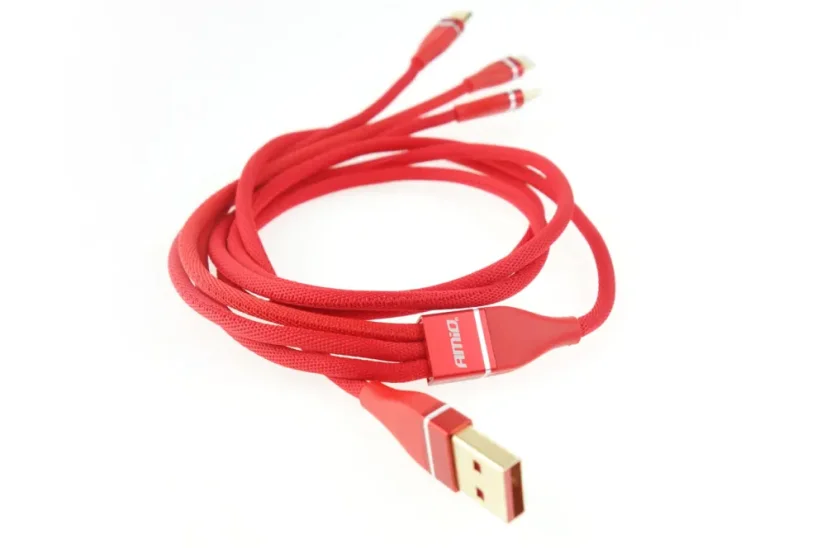 USB kabel USB-A / USB-C + micro-USB + Lightning 1.2m
