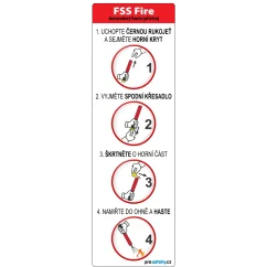 Samolepka s návodem k FSS Fire