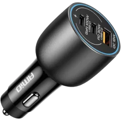 Nabíječka do auta 2x USB-C + USB-A 100W 12/24V